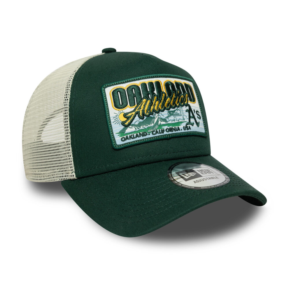 כובע רשת TRUCKER עם לוגו OAKLAND ATHLETICS