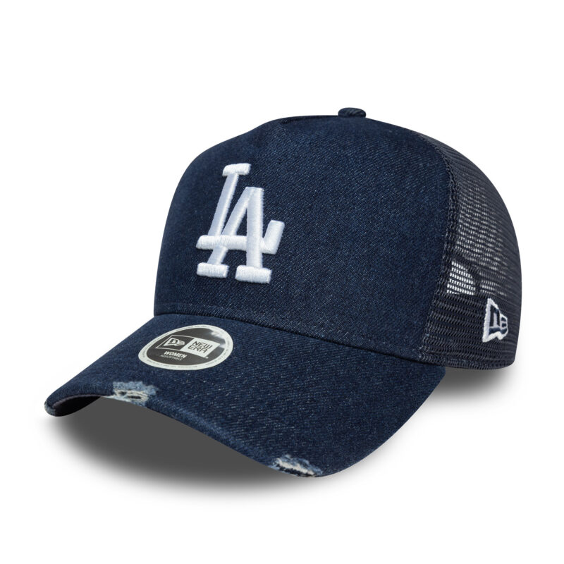 כובע רשת ג’ינס TRUCKER עם לוגו LOS ANGELES DODGERS