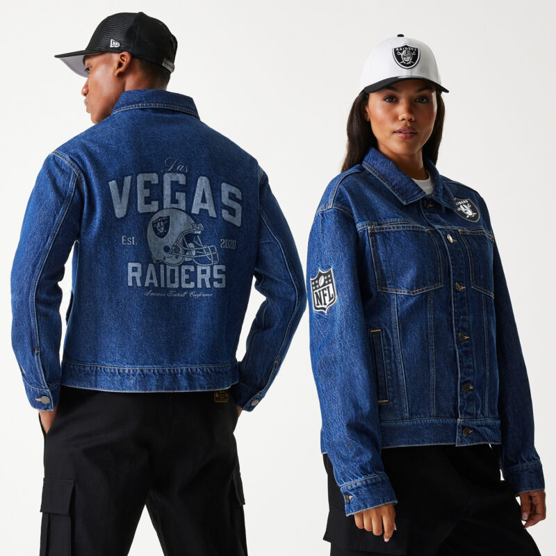 ג’קט ג’ינס עם לוגו LAS VEGAS RAIDERS