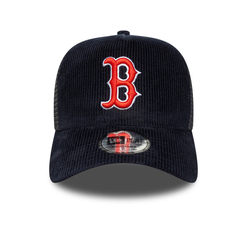 כובע רשת קורדרוי TRUCKER עם לוגו BOSTON RED SOX