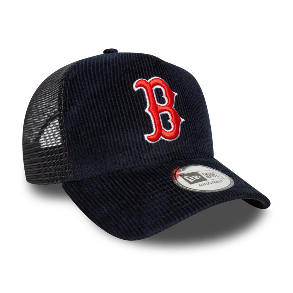 כובע רשת קורדרוי TRUCKER עם לוגו BOSTON RED SOX