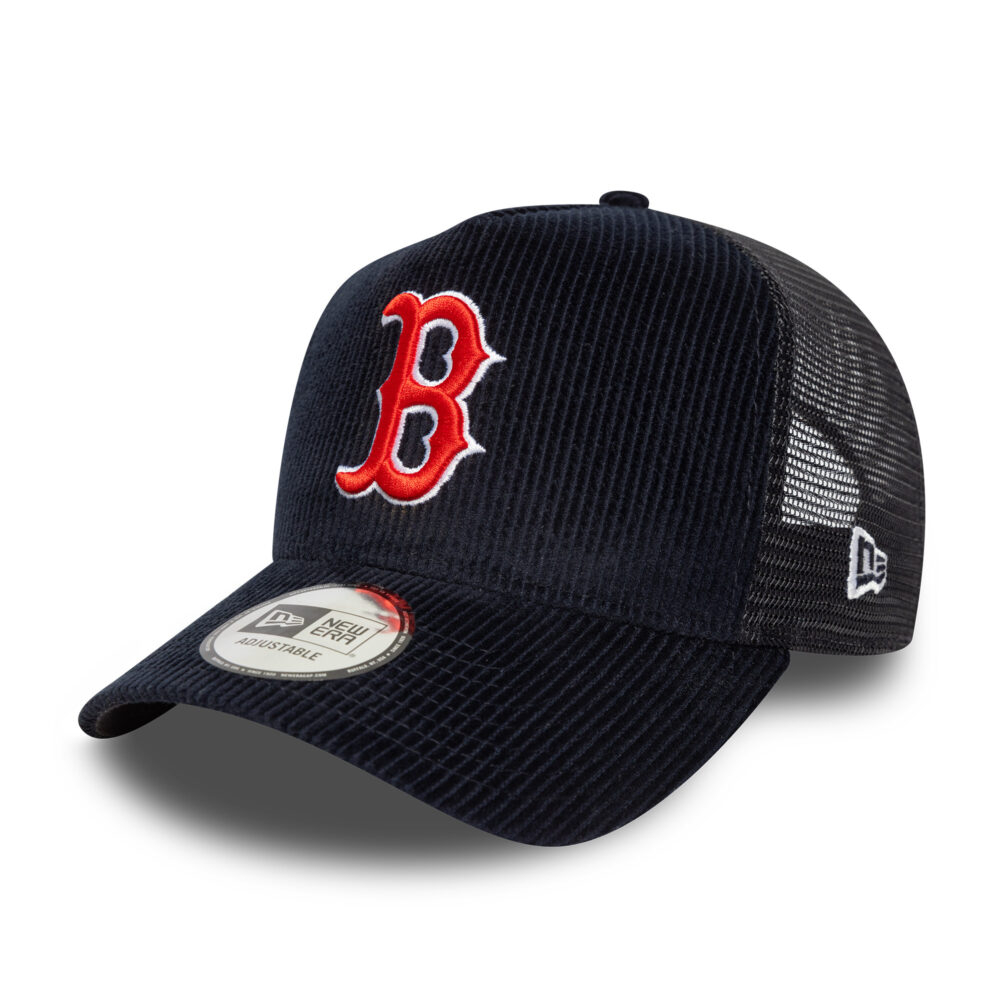 כובע רשת קורדרוי TRUCKER עם לוגו BOSTON RED SOX