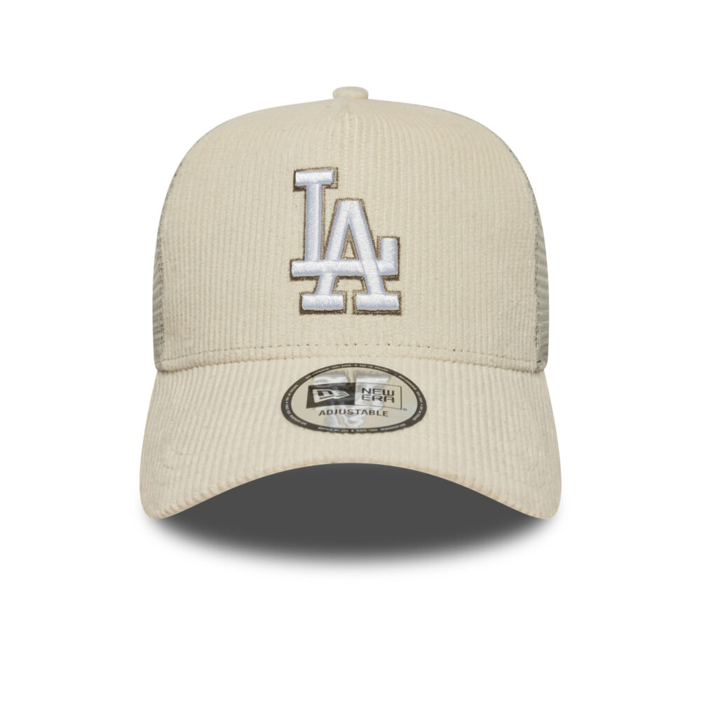 כובע רשת קורדרוי TRUCKER עם לוגו LOS ANGELES DODGERS