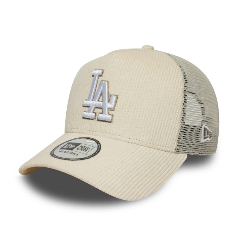 כובע רשת קורדרוי TRUCKER עם לוגו LOS ANGELES DODGERS